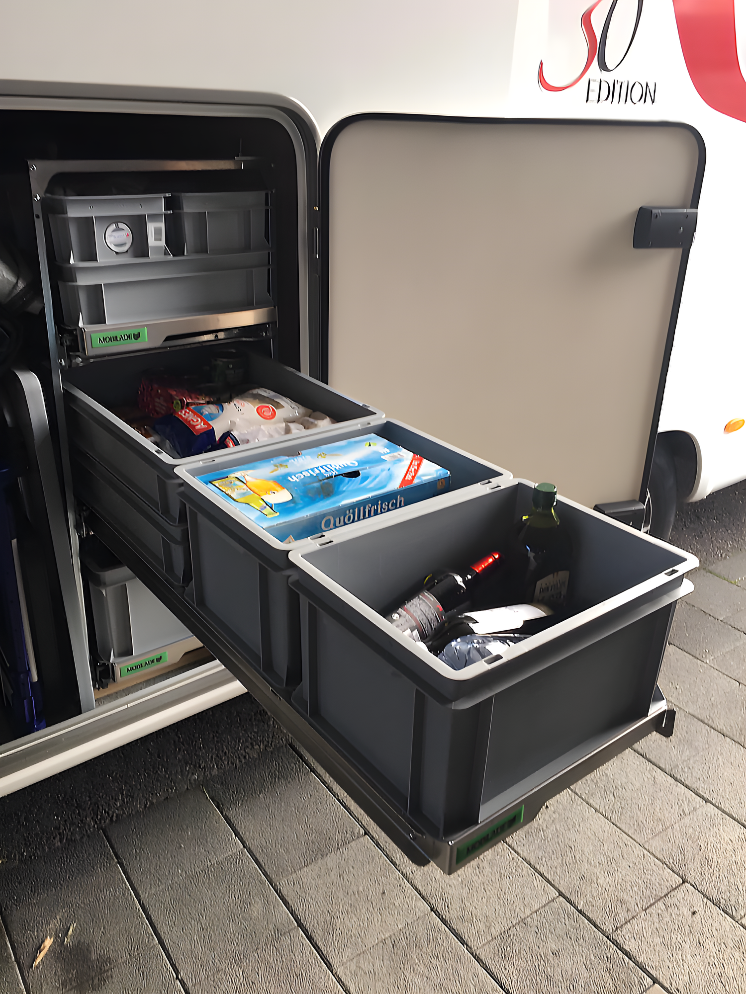 alu regal für wohnmobil heckgarage garage inkl. boxen system