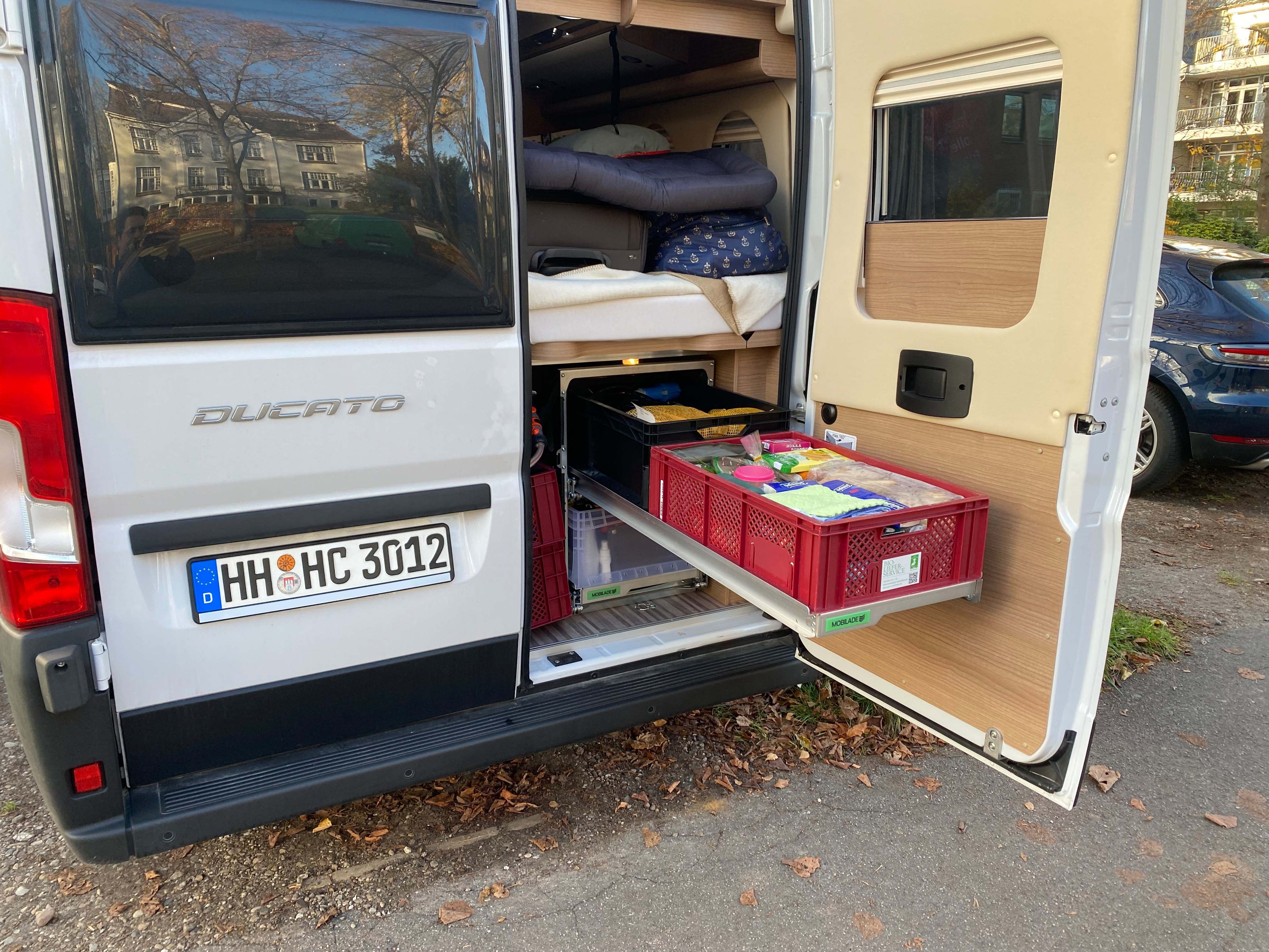 Ein Schubladensystem für einen Malibu Kastenwagen