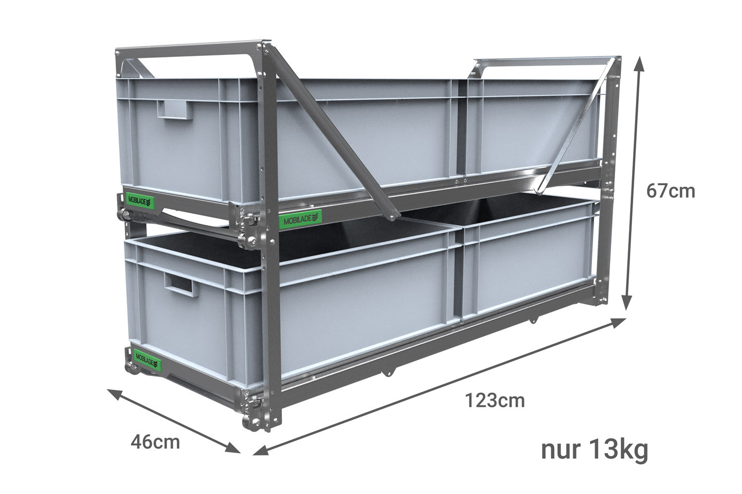 Die Maße sind optimiert für den Stauraum unterm Bett bei Kastenwagen Reisemobilen.