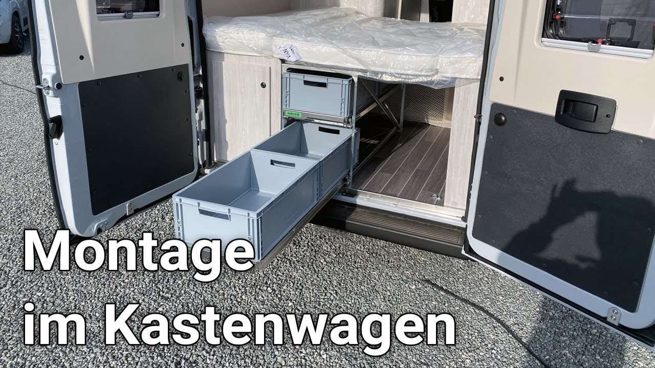 Load video: This video shows how to install a drawer in the van. 